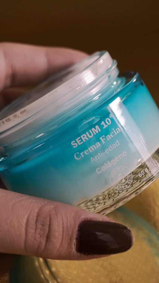 🌸 Crema Facial Anti-Edad SERUM 10: Colágeno & Firmeza Total ✨