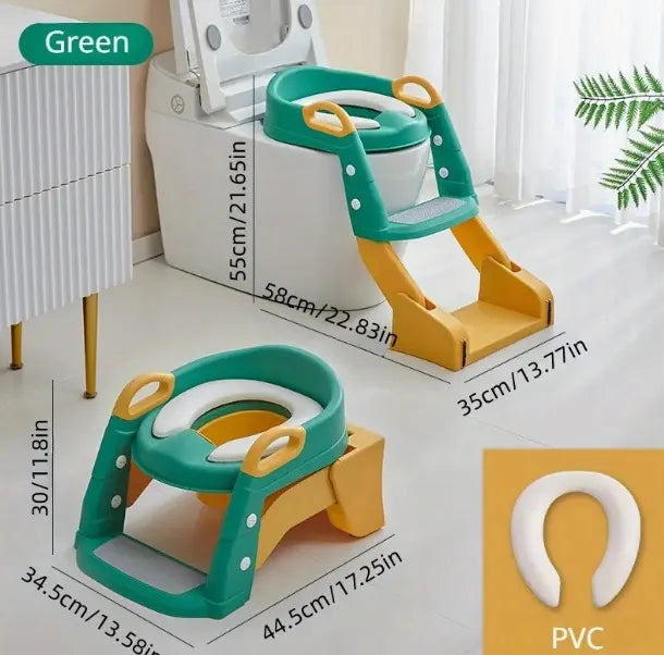 Entrenador de Baño para Bebés 3 en 1 con Escalera Antideslizante