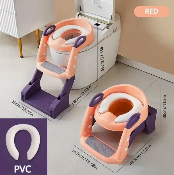 Entrenador de Baño para Bebés 3 en 1 con Escalera Antideslizante