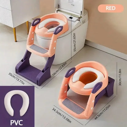 Entrenador de Baño para Bebés 3 en 1 con Escalera Antideslizante