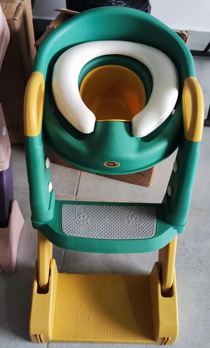 Entrenador de Baño para Bebés 3 en 1 con Escalera Antideslizante