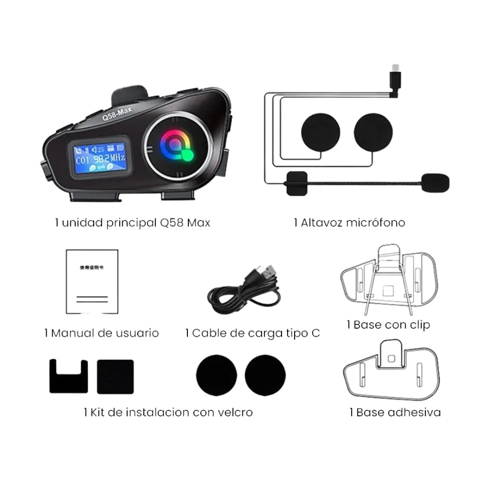 Intercomunicador para Casco Q58-Max