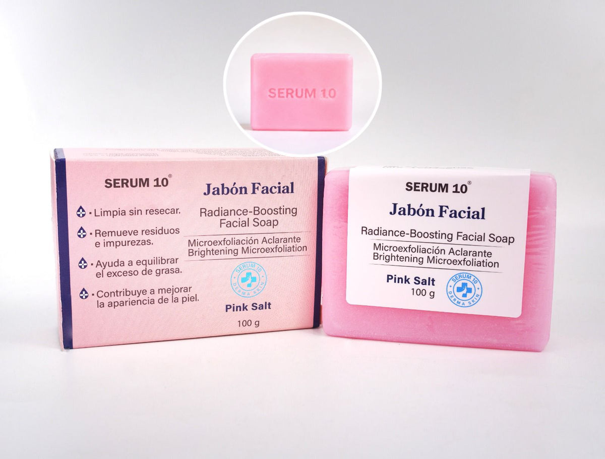 Jabón Facial S10 - Pink Salt – Renovación y Luminosidad (120 g)
