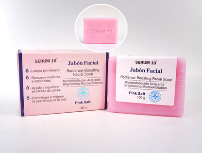 Jabón Facial S10 - Pink Salt – Renovación y Luminosidad (120 g)