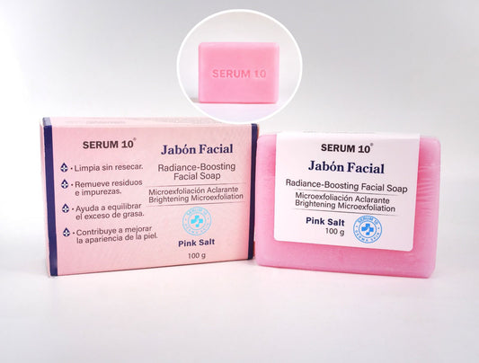 Jabón Facial S10 - Pink Salt – Renovación y Luminosidad (120 g)