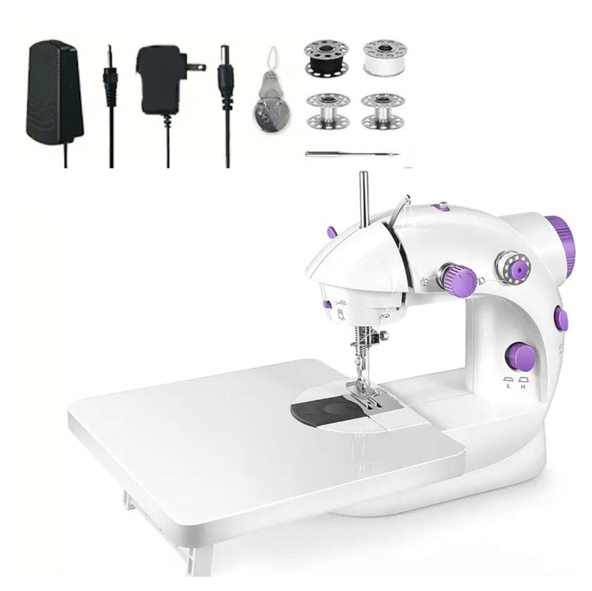 🧵 Mini Máquina de Coser Portátil: Kit con Mesa de Extensión