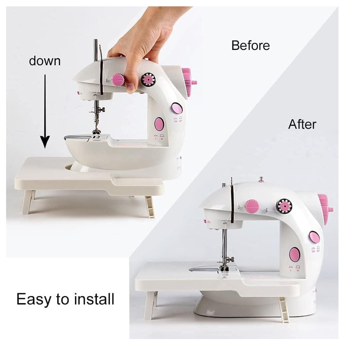 🧵 Mini Máquina de Coser Portátil: Kit con Mesa de Extensión