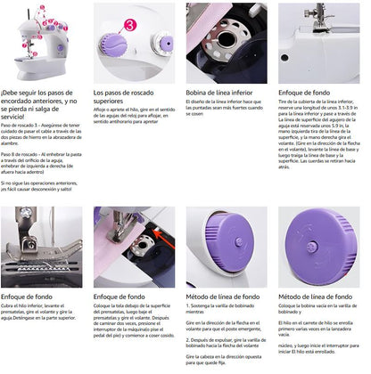 🧵 Mini Máquina de Coser Portátil: Kit con Mesa de Extensión