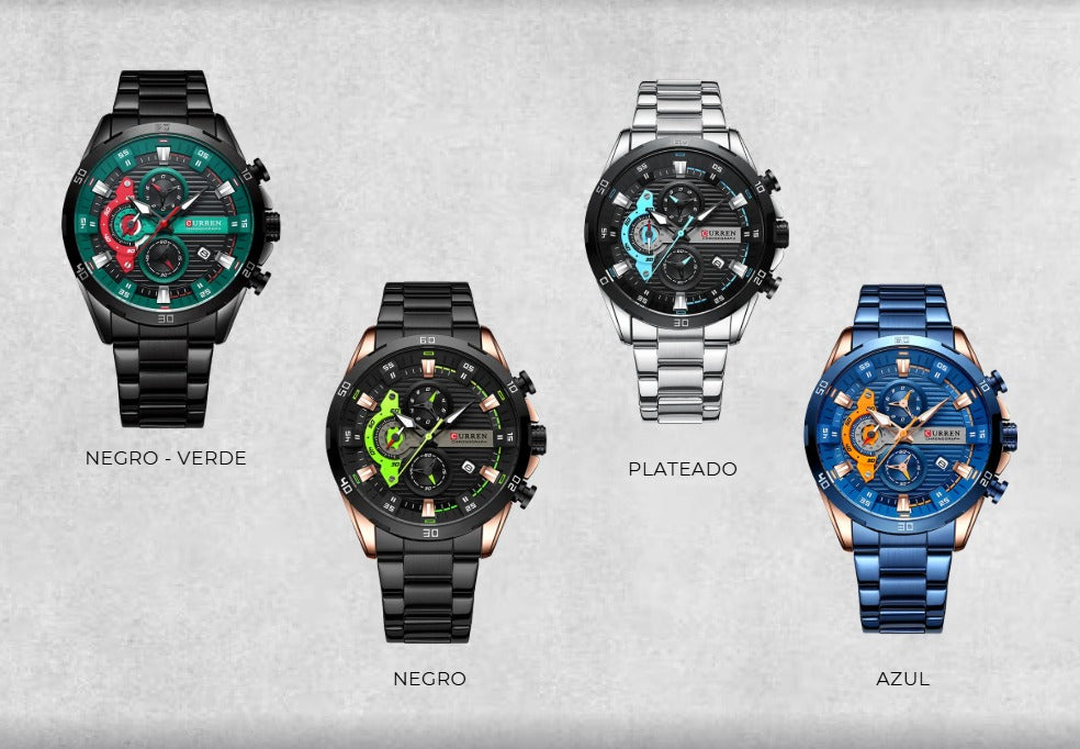 Reloj Curren 8402 para Hombre | Acero Inoxidable