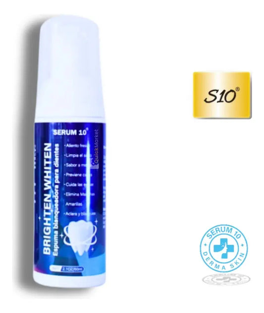 🦷 Espuma Blanqueadora "SERUM 10" – Sonrisa Radiante en Segundos ✨