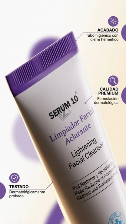 Limpiador Facial S10-Aclarante: Niacinamida + Ácido Kójico