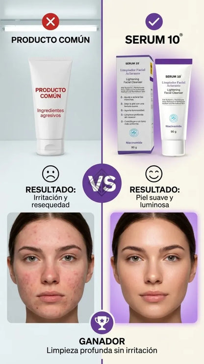 Limpiador Facial S10-Aclarante: Niacinamida + Ácido Kójico
